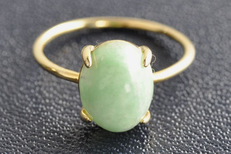 楽天市場】糸魚川翡翠指輪 ひすい指輪 天然翡翠リング ジェイダイト 9