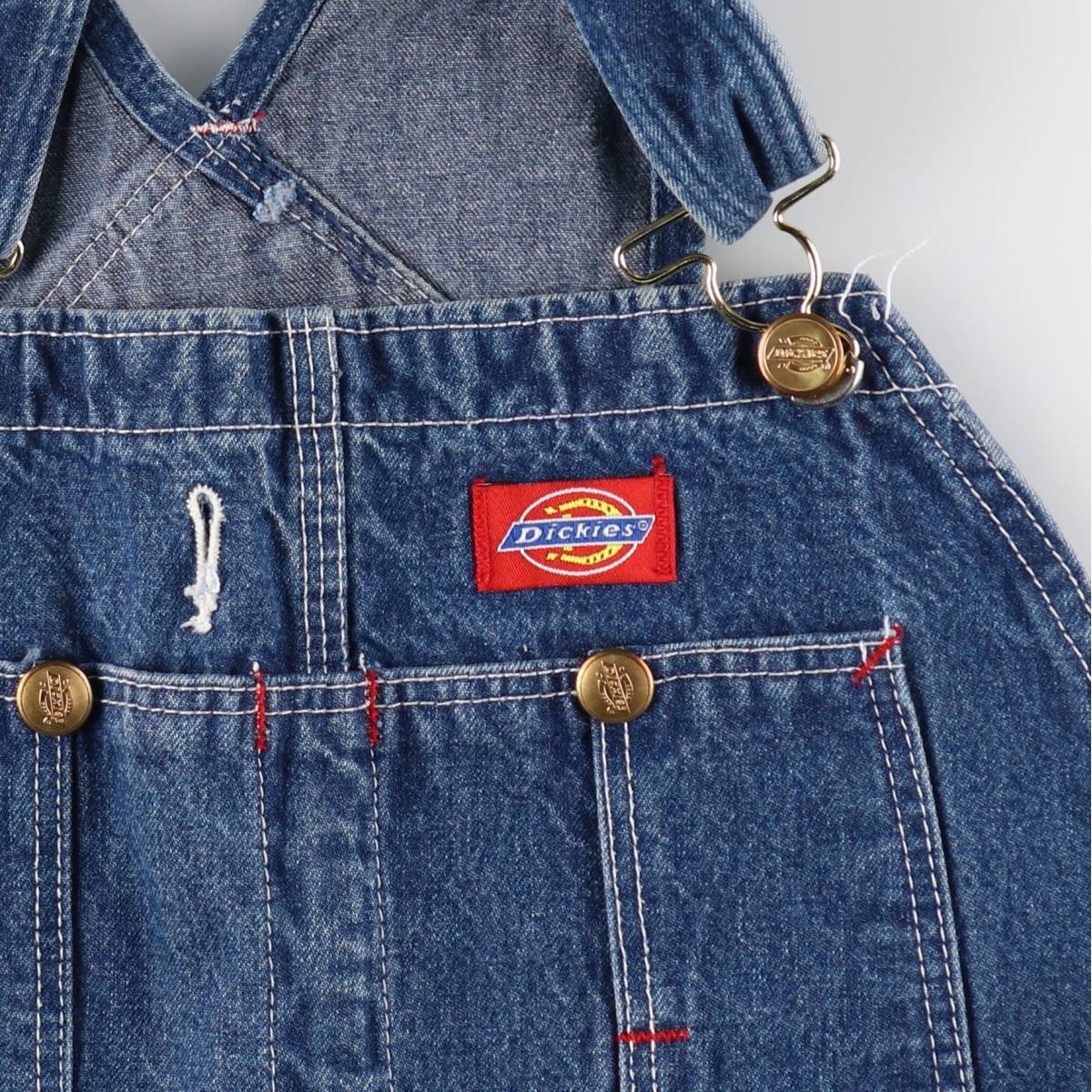 古着 90年代 ディッキーズ Dickies デニムオーバーオール USA製 メンズ