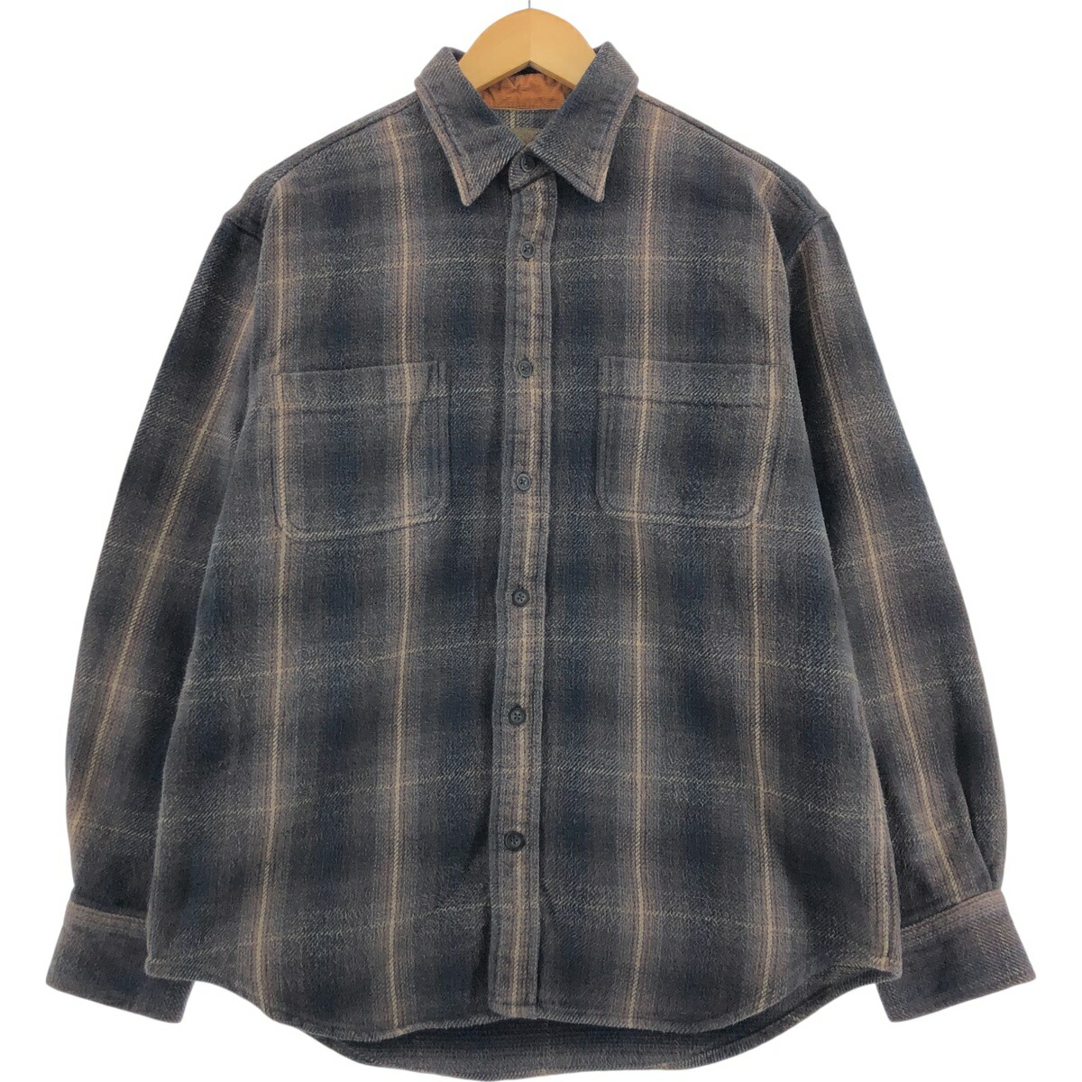 古着 90年代 セントジョンズベイ ST.JOHNS BAY オンブレチェック 長袖