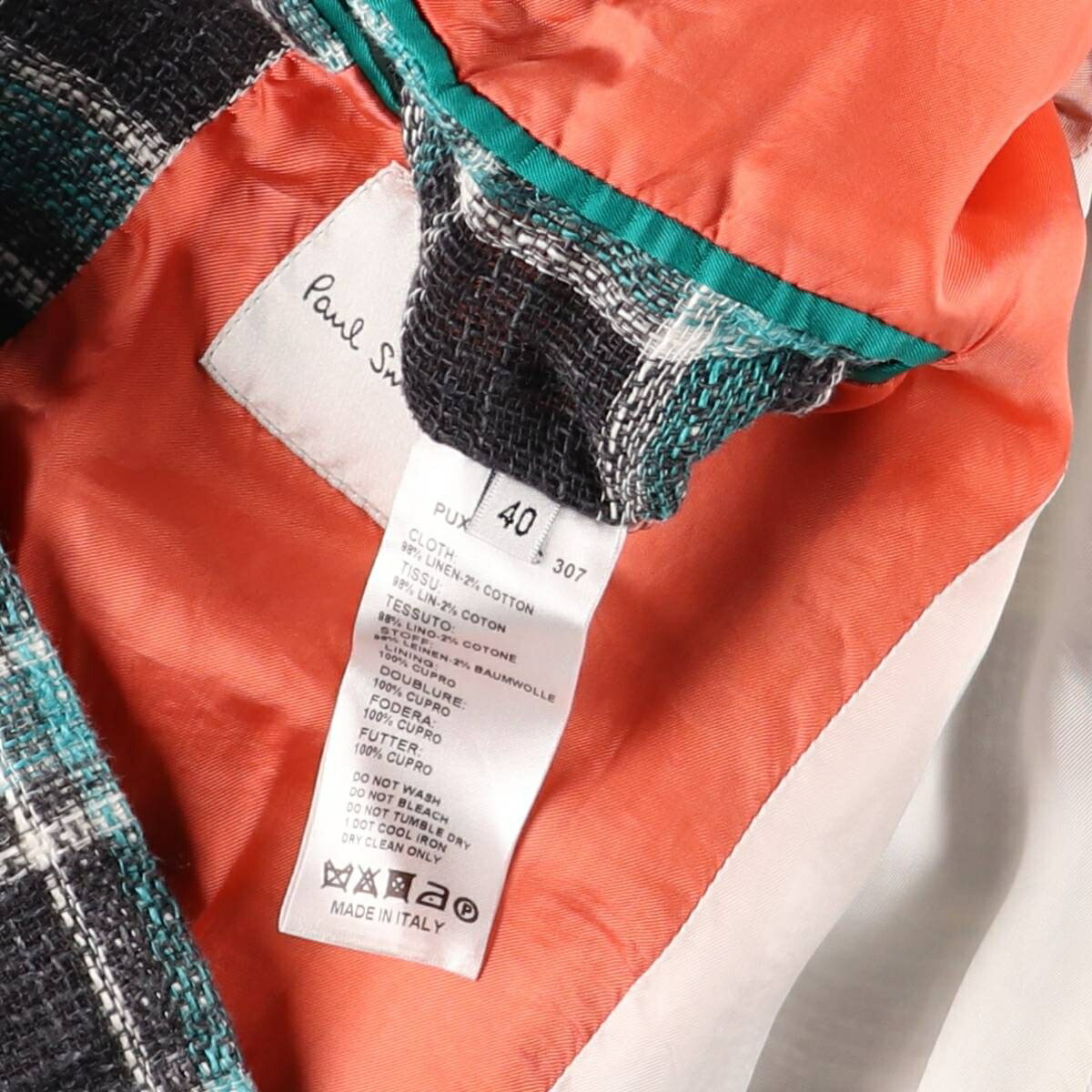 古着 ポールスミス Paul Smith チェック柄 チェスターコート