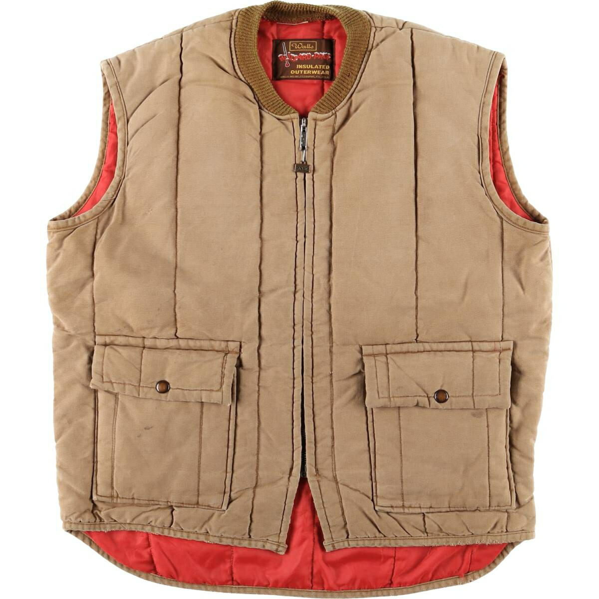 古着 80年代 WALLS BLIZZARD-PRUF 中綿入り ダックベスト メンズL相当