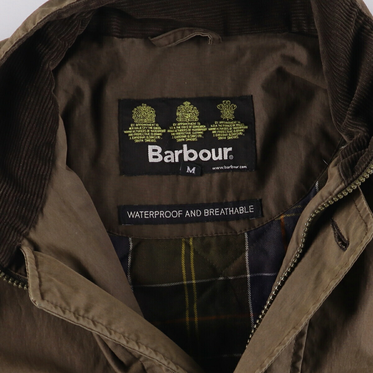 古着 バブアー Barbour WATERPROOF AND BREATHABLE 3ワラント 中綿