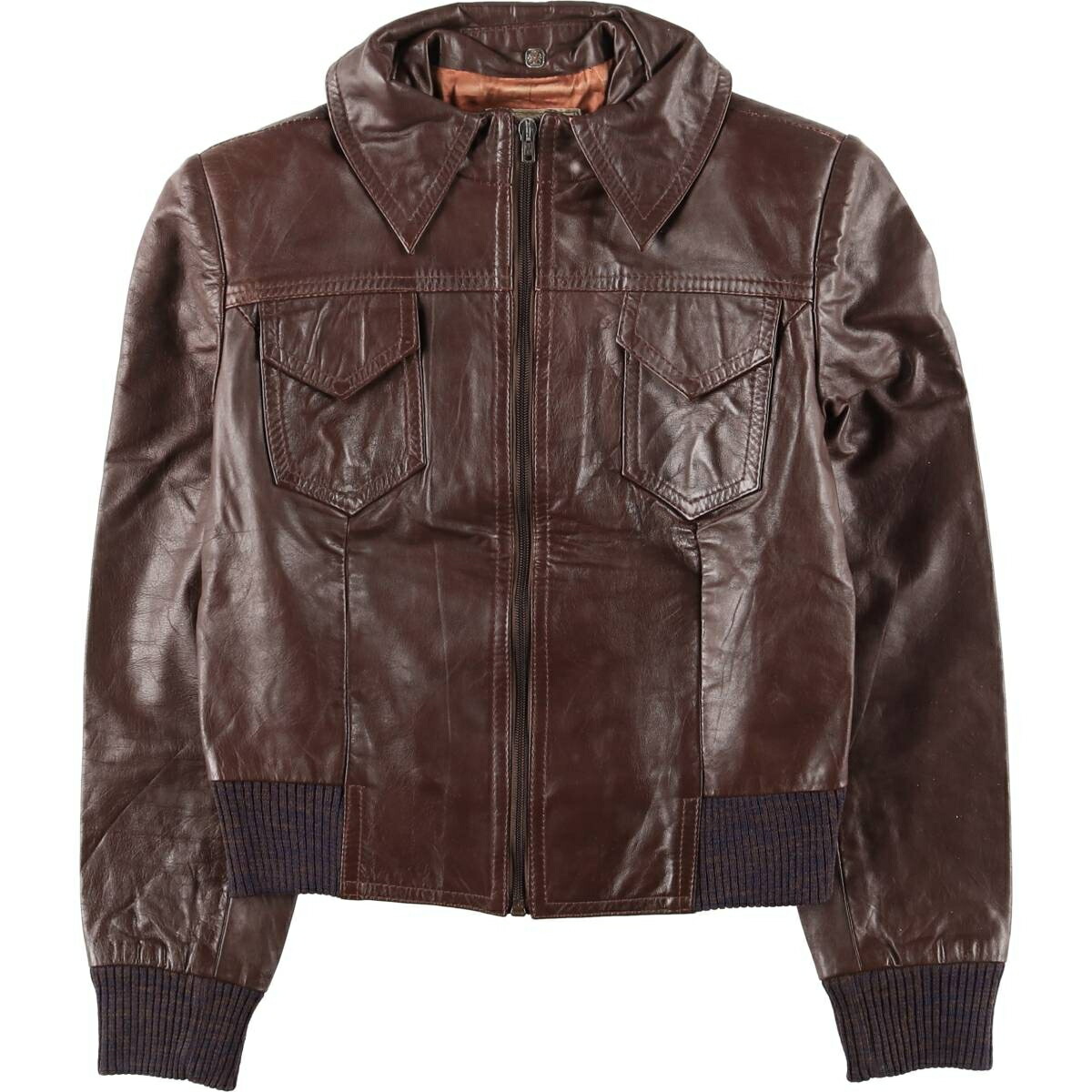 古着 70年代 GASSY JACK レザージャケット カナダ製 レディースS相当