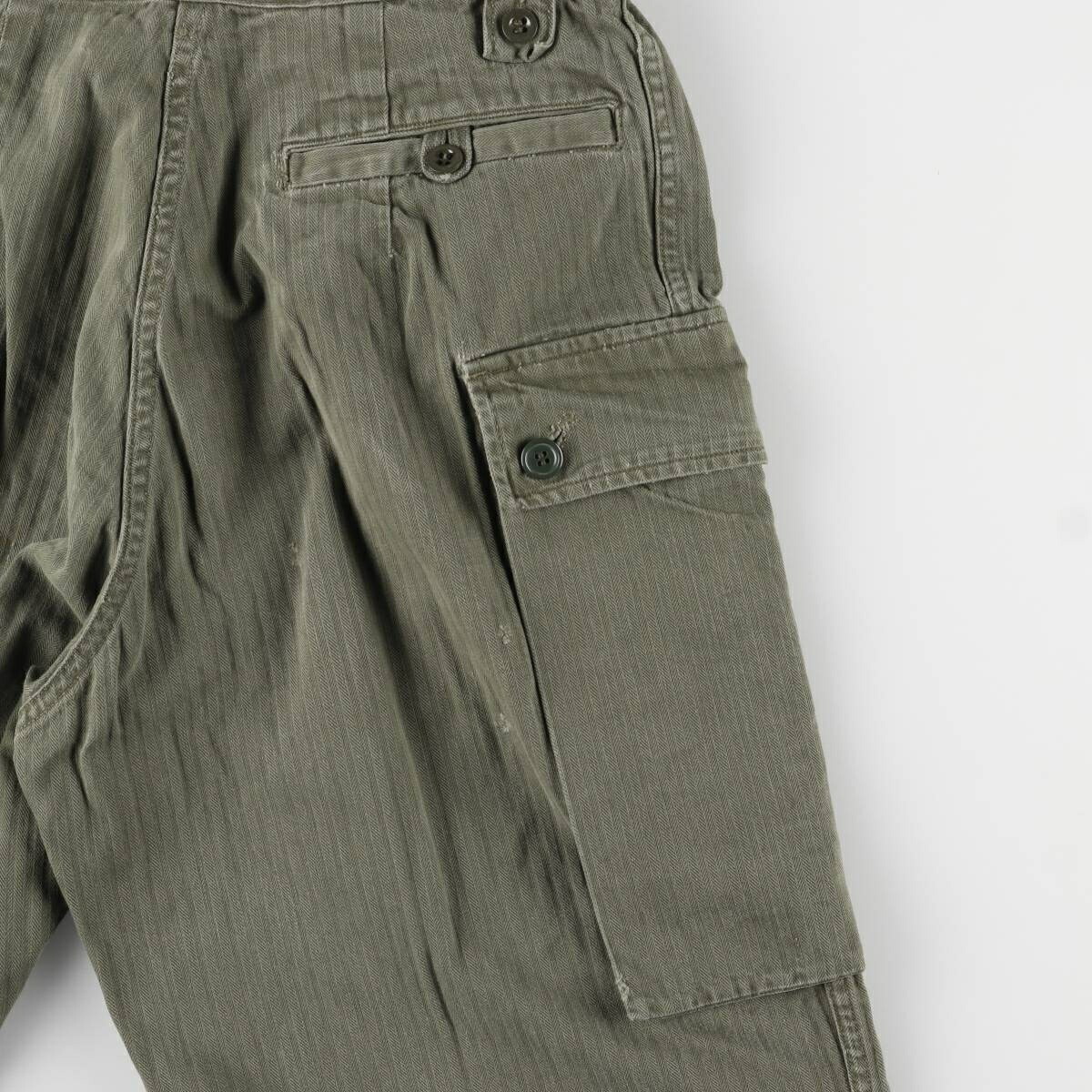 古着 70年代 オランダ軍 ヘリンボーン ミリタリー カーゴパンツ