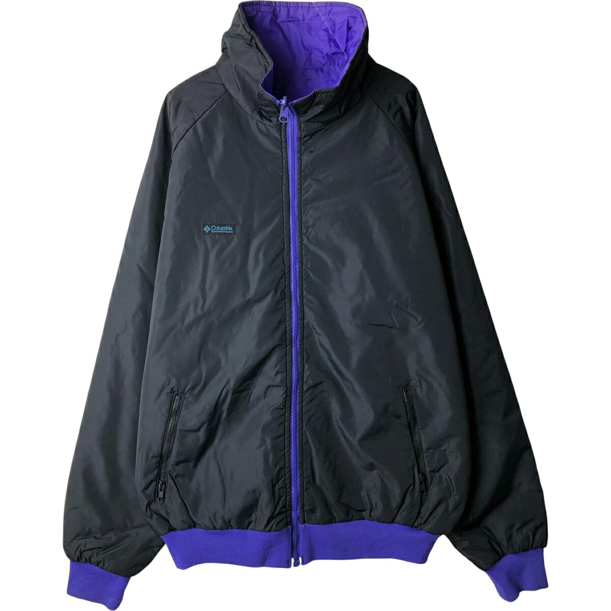 古着 80年代 コロンビア Columbia 白タグ リバーシブル 中綿ジャケット
