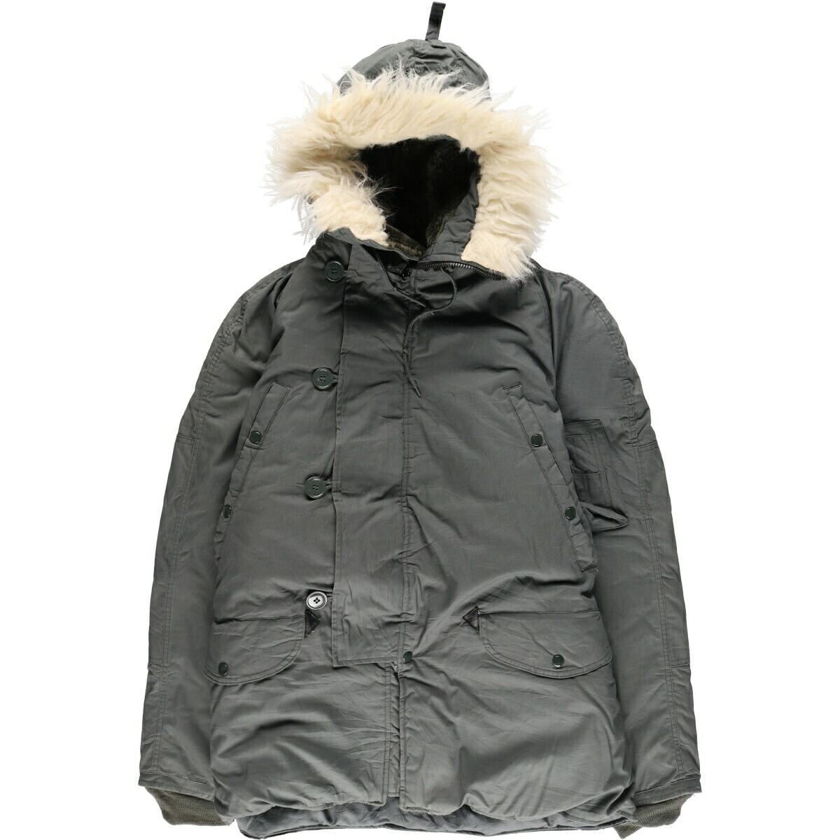 古着 00年代 米軍実品 N-3B ミリタリー フライトジャケット USA製