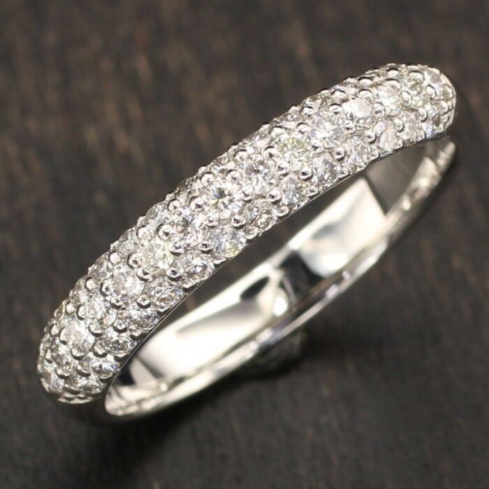 楽天市場】【値下しました】 パヴェ ダイヤリング Pt ダイヤリング