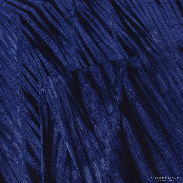 伝統工芸品 有松絞り 絞り浴衣反物「嵐絞り 紺×紺藍」有松・鳴海絞
