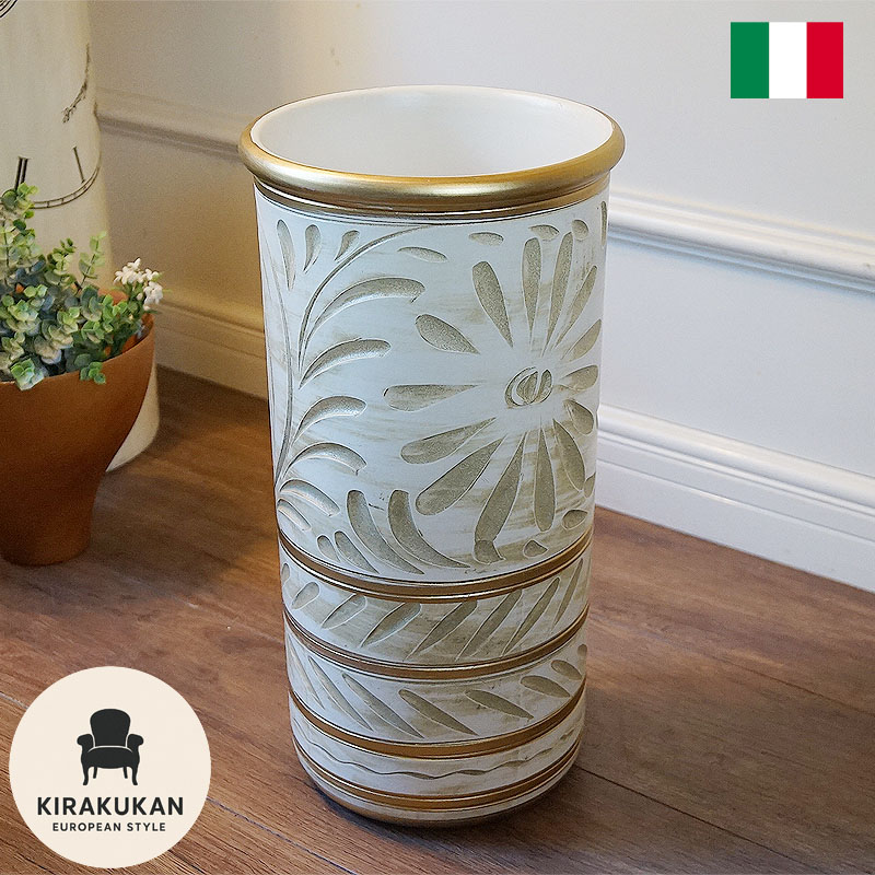 楽天市場】【スーパーセール期間限定価格】 傘立て 陶器 イタリア 白