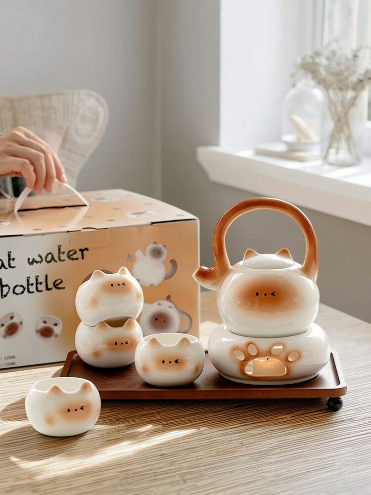楽天市場】かわいいシャム猫顔 ティーポット 陶磁器 おしゃれティー