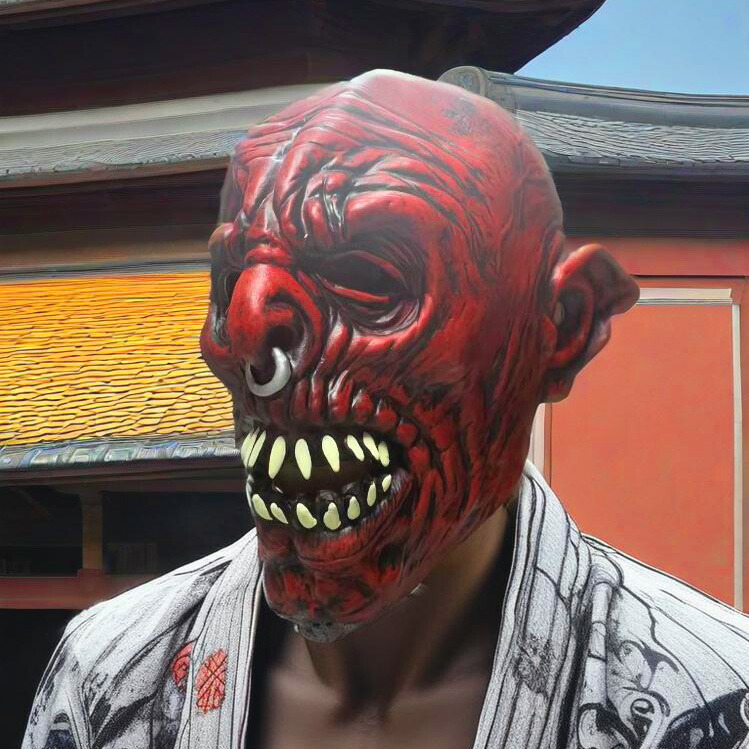 楽天市場】デビル マスク 般若 はんにゃ 悪魔 魔王 赤鬼 赤い おめん