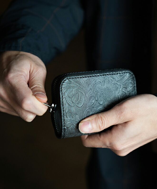 楽天市場】Re-ACT リアクト Flower Embossing Leather Round Fastener