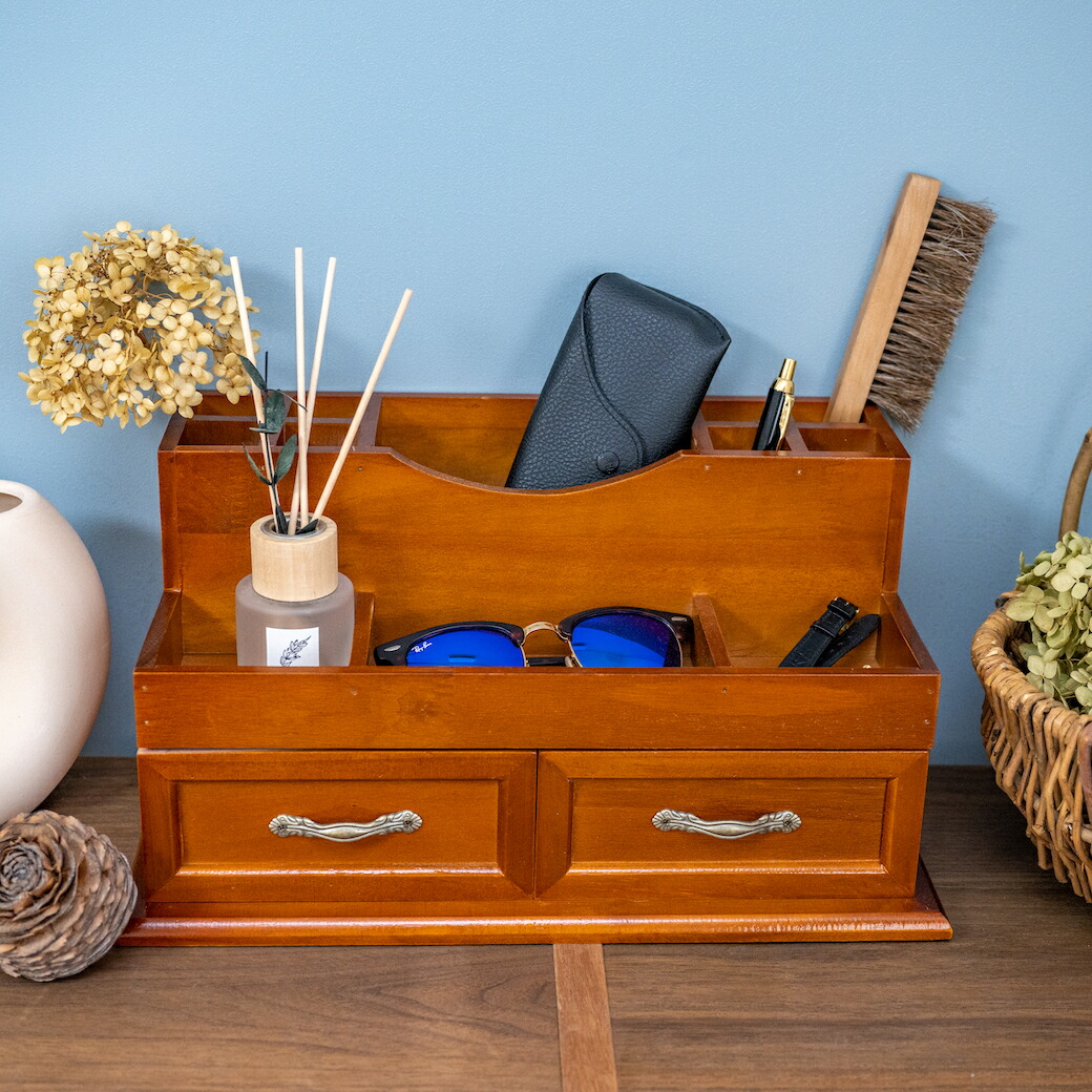 楽天市場】期間限定10%OFF ヴィンテージ 木製 大容量 ジュエリー