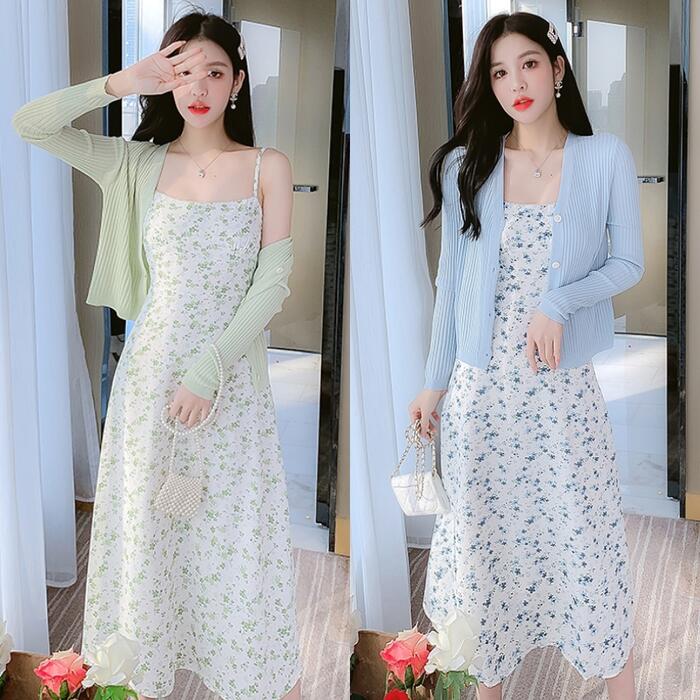 楽天市場】セットアップ 2点セット カーディガン ワンピース 花柄