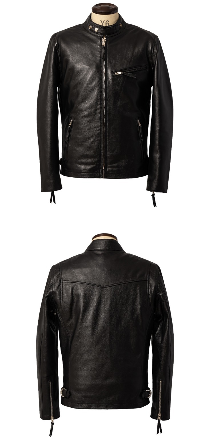 楽天市場】【50%OFFクーポン】Liugoo Leathers 本革 立襟シングル