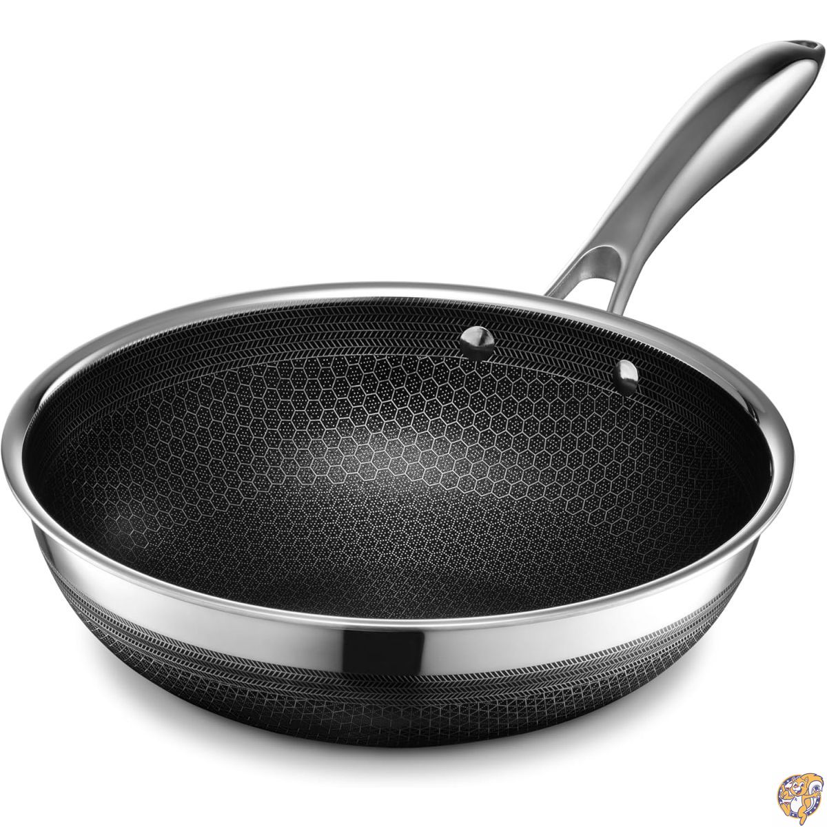 HEXCLAD 36cmハイブリッド中華鍋 蓋付 36 cm Hybrid Wok with Lid