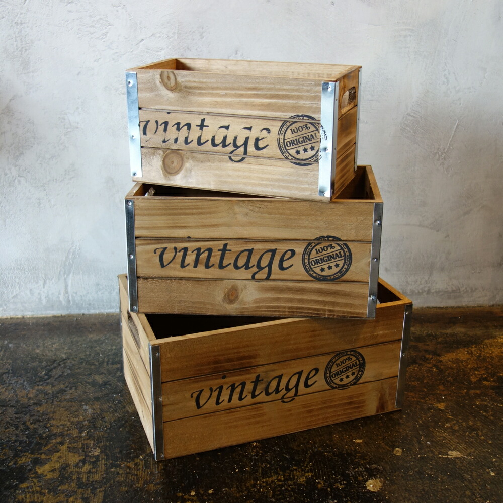 楽天市場】ヴィンテージ加工 Sサイズ 木箱 ウッドボックス USA