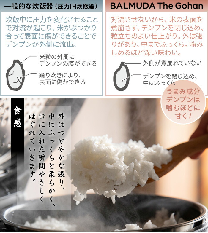 楽天市場】炊飯器 3合 バルミューダ ザ・ゴハン BALMUDA The Gohan
