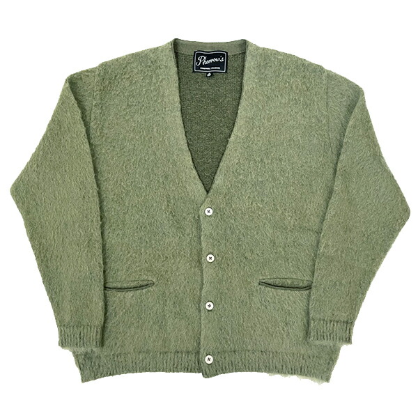 フェローズ Pherrow's モヘアニット 25W-PMSC1 カーディガン 起毛 無地