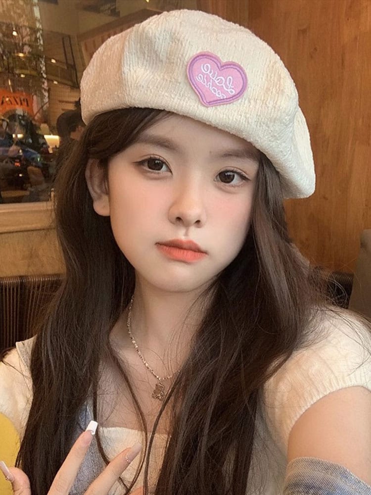 楽天市場】送料無料 帽子 ベレー帽 レディース ハート 女性 ぼうし