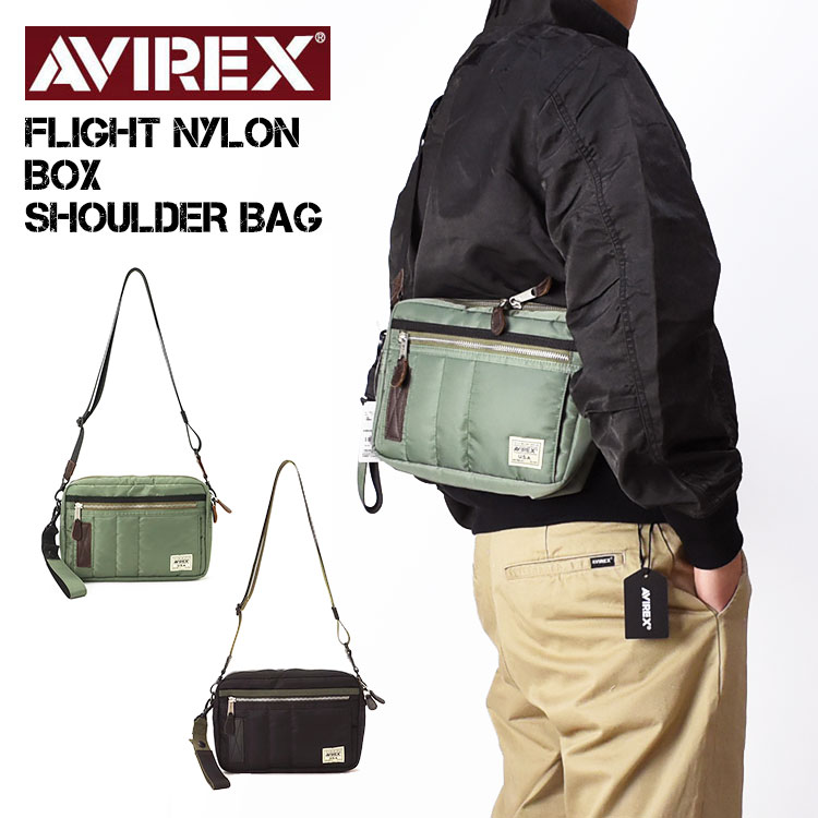 楽天市場】AVIREX アビレックス FLIGHT NYLON BOX SHOULDER BAG