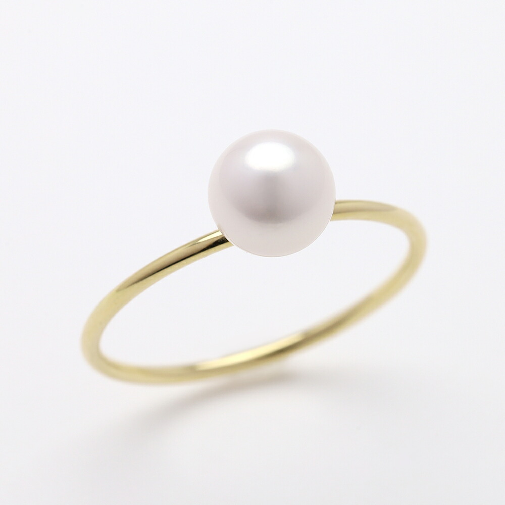 楽天市場】【10%OFF 3/3 20:00より】k18 パール リング 18金 イエロー