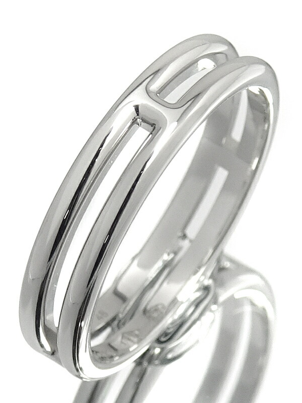 HERMES】エルメス『K18WG アリアンヌ リング』8号 1週間保証【中古