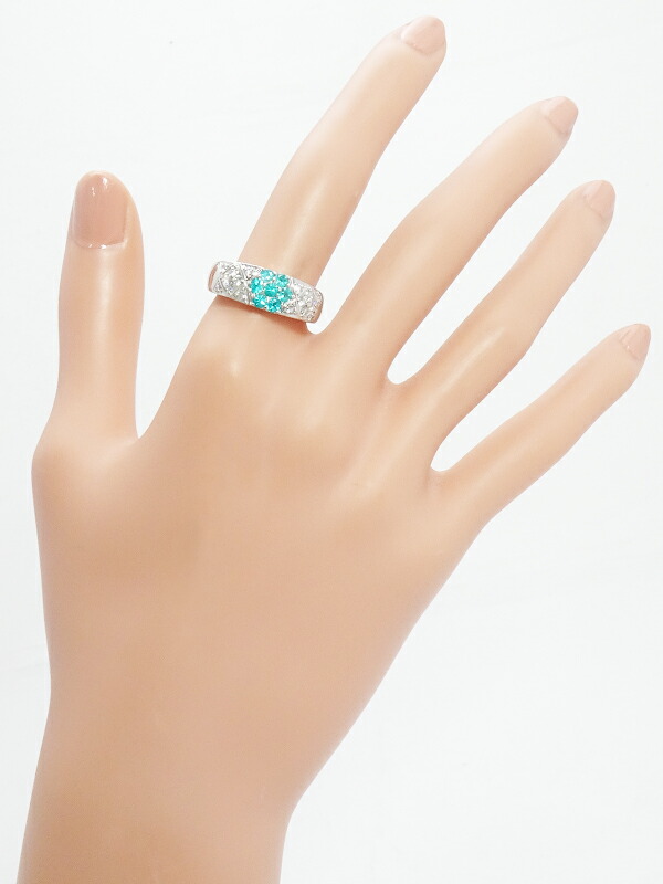 TASAKI】【鑑別書】タサキ『PT900 パライバトルマリン ダイヤモンド