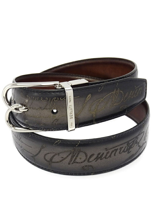 Berluti】ベルルッティ『B ボリュート リバーシブル レザーベルト
