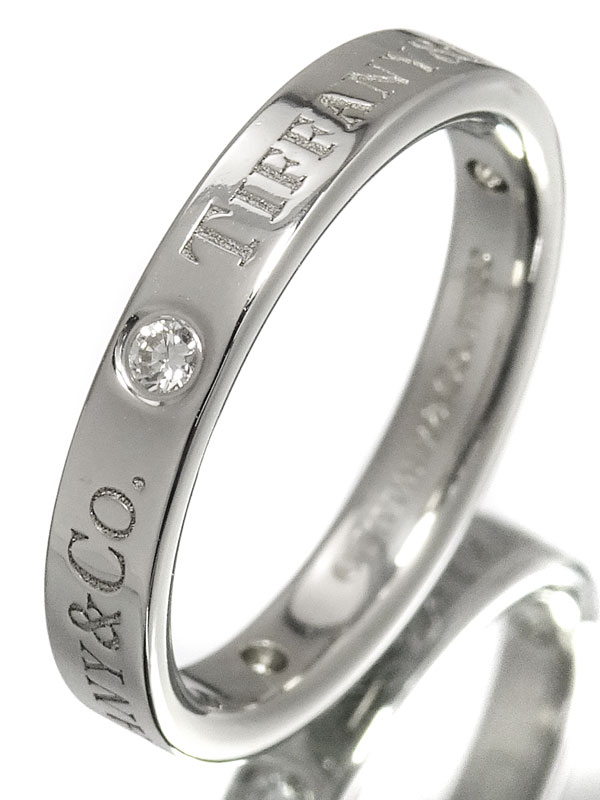 TIFFANY＆Co.】ティファニー『PT950 フラット バンド リング 3P