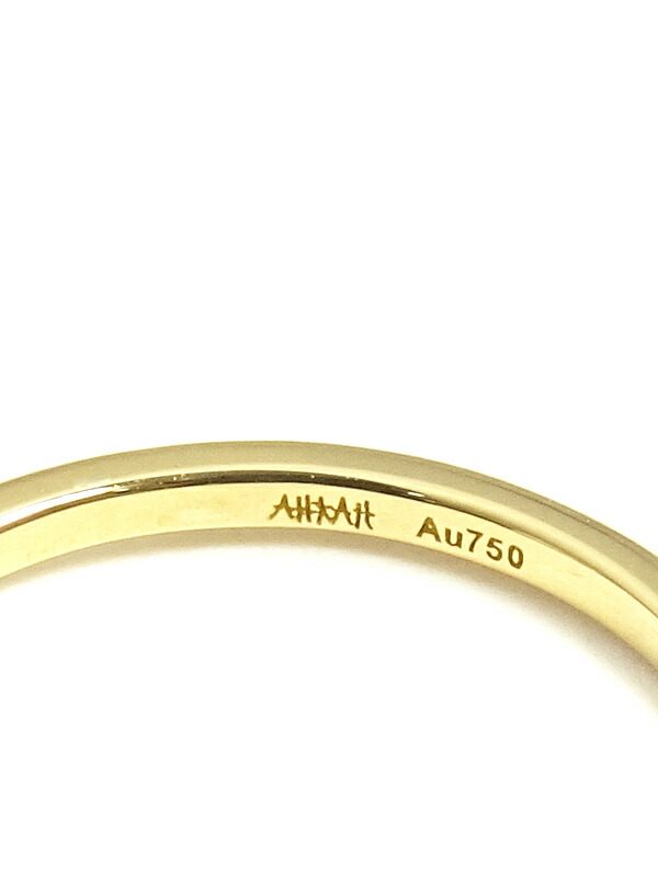 AHKAH】アーカー『K18YG アミュレット リング 3Pダイヤモンド0.02ct』1