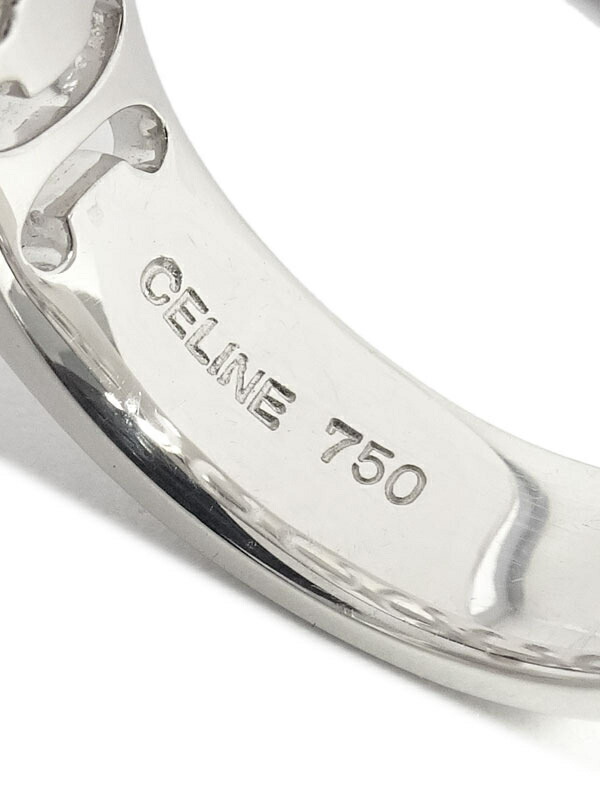 CELINE】セリーヌ『K18WG マカダム リング ダイヤモンド』9.5号 1週間