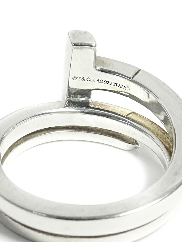TIFFANY＆Co.】ティファニー『SILVER Tスクエア ラップ リング』9号 1