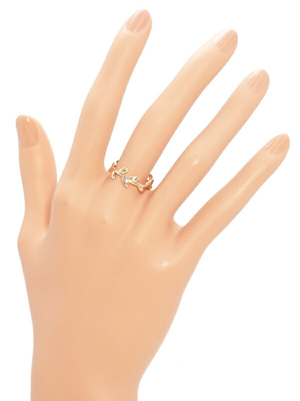 TIFFANY＆Co.】ティファニー『K18PG オリーブリーフ バンド リング