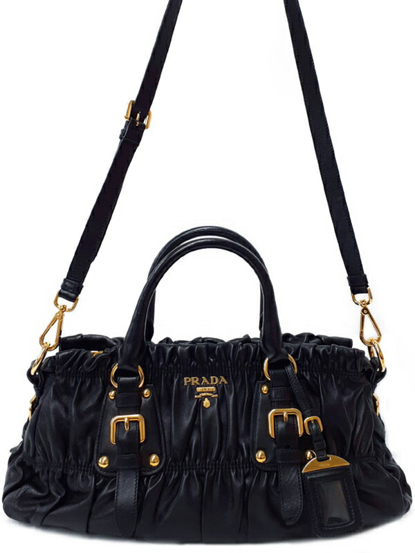 PRADA】プラダ『ギャザー 2WAYハンドバッグ』BN1407 レディース 2WAY