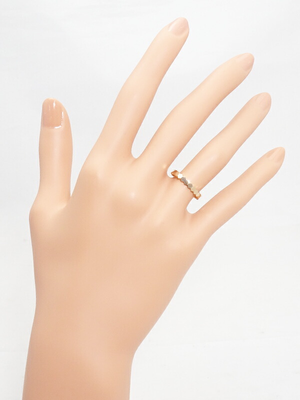 CHAUMET】ショーメ『K18PG ビーマイラブ コレクション ハニカムリング