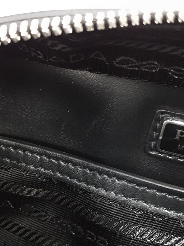 PRADA】プラダ『レザー ショルダーバッグ』メンズ 1週間保証【中古