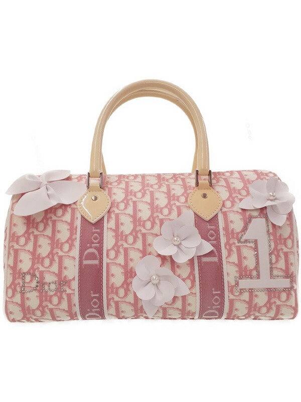 G*迎様 Christian Dior トロッター ピンク ボストン バッグ 鞄 G*迎様