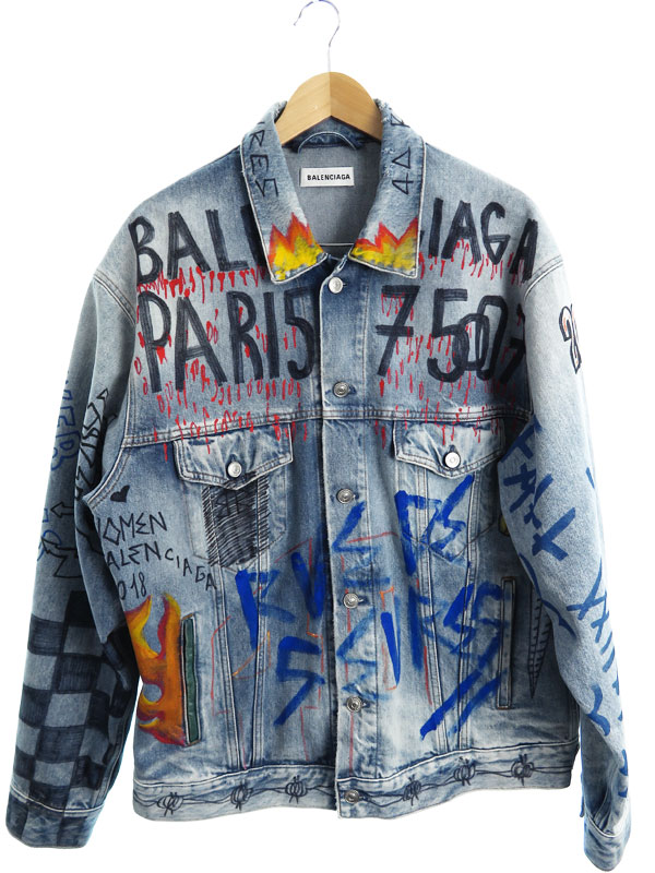 BALENCIAGA】【グラフィティ】【総柄】【イタリア製】【アウター