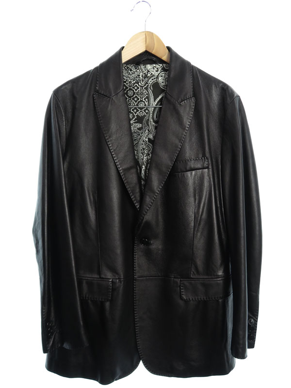 ETRO】【イタリア製】【アウター】エトロ『レザーテーラードジャケット