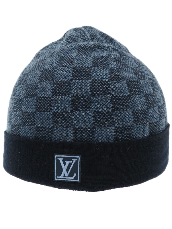 LOUIS VUITTON】【ダミエ】【イタリア製】ルイヴィトン『ニット帽