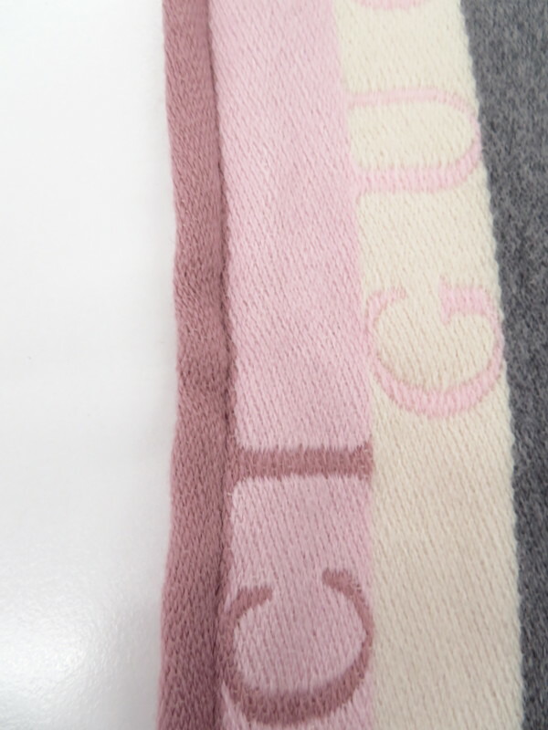 GUCCI】グッチ『ロゴ ストライプ マフラー』634166 3GD91 20AW