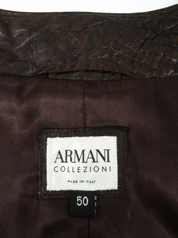 ARMANI COLLEZIONI】アルマーニコレッツォーニ『クロコダイル型押し