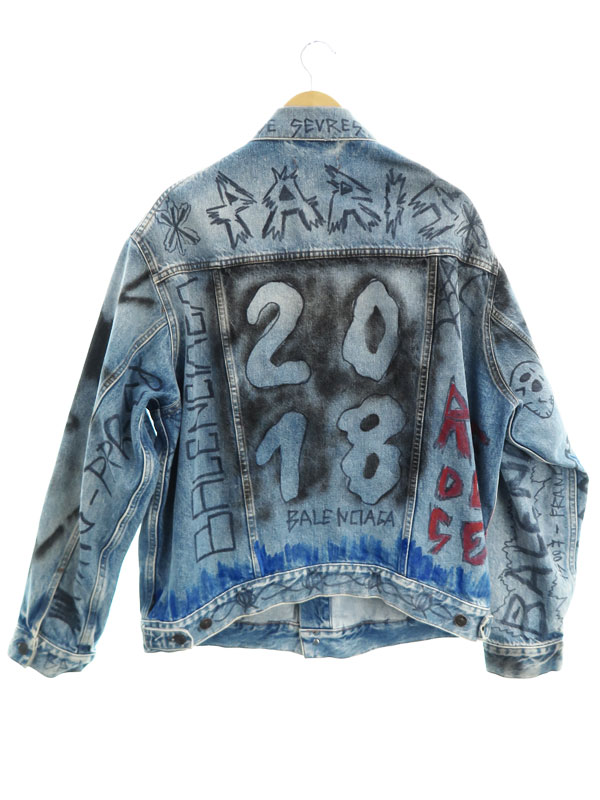 BALENCIAGA】バレンシアガ『グラフィック デニムジャケット size46