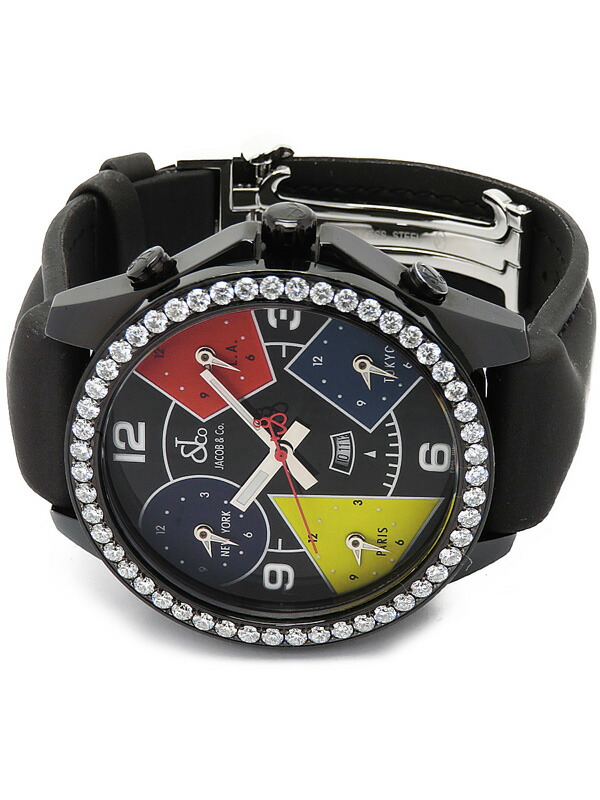 JACOB＆Co】ジェイコブ『ファイブタイムゾーン ベゼルダイヤ』メンズ