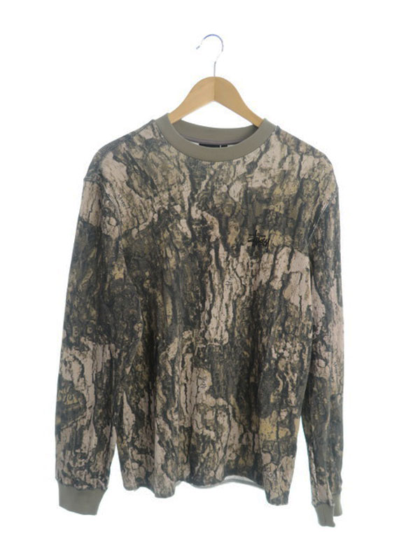 STUSSY】ステューシー『ストックロゴ リアルツリーカモ サーマル 長袖