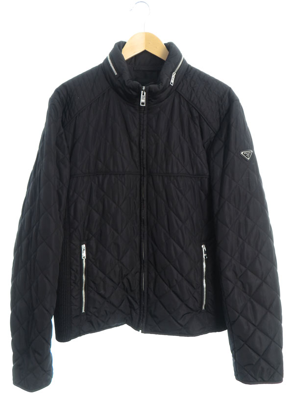 PRADA】プラダ『三角ロゴ トライアングルプレート キルティング
