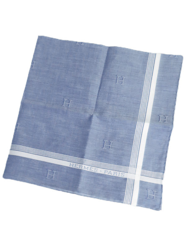 HERMES】エルメス『コットン ハンカチ』メンズ 1週間保証【中古