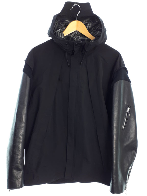 UNDERCOVER】アンダーカバー『レザースリーブマウンテンパーカー size3
