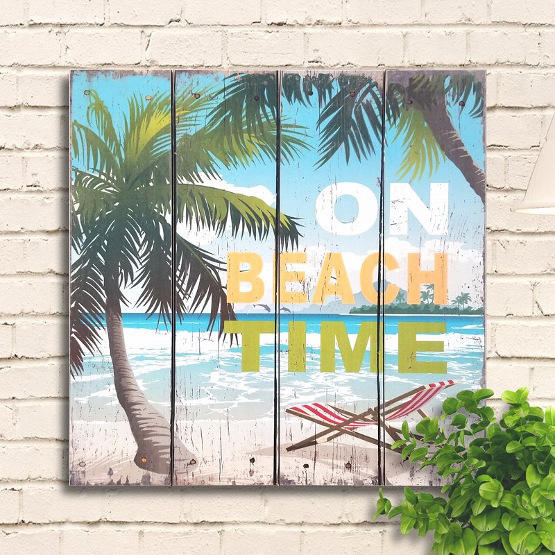 楽天市場】インテリア 海 アート アメリカン雑貨 木製看板 40 ビーチ t